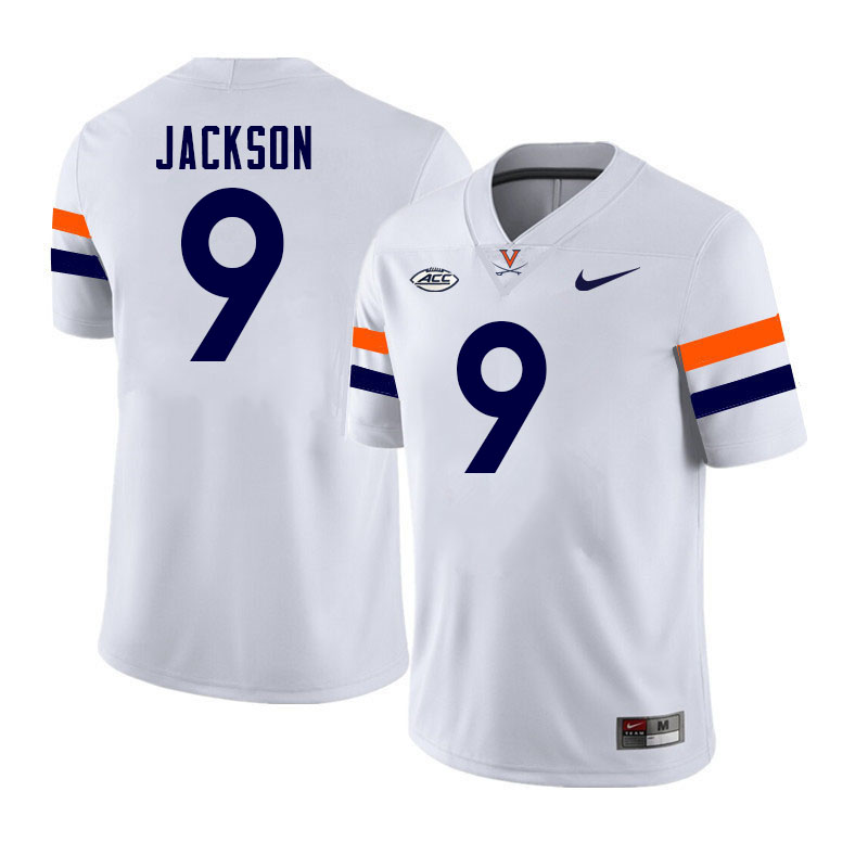 Virginia Cavaliers #9 Jam Jackson College Football Jerseys Stitched-White